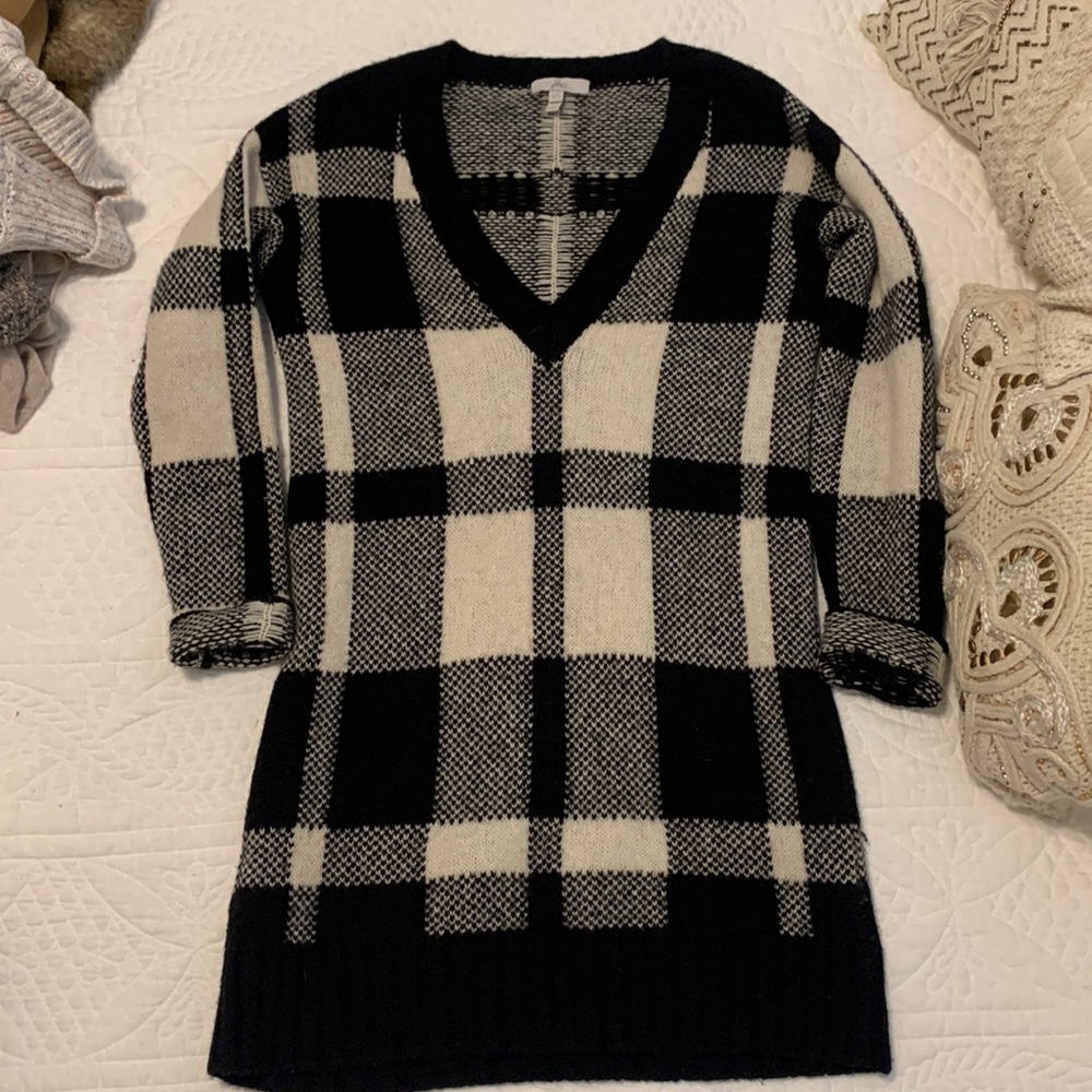 Joie Sweater dress Buffalo plaid